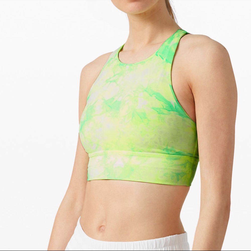 Lululemon🍋 Energy Bra High Neck Long Line Shibori